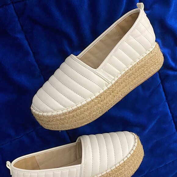 ASOS White Jack Quilted Platform Espadrilles - Picture 3 of 5